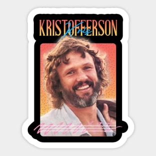 Kris Kristofferson Retro Aesthetics Fan Art Sticker